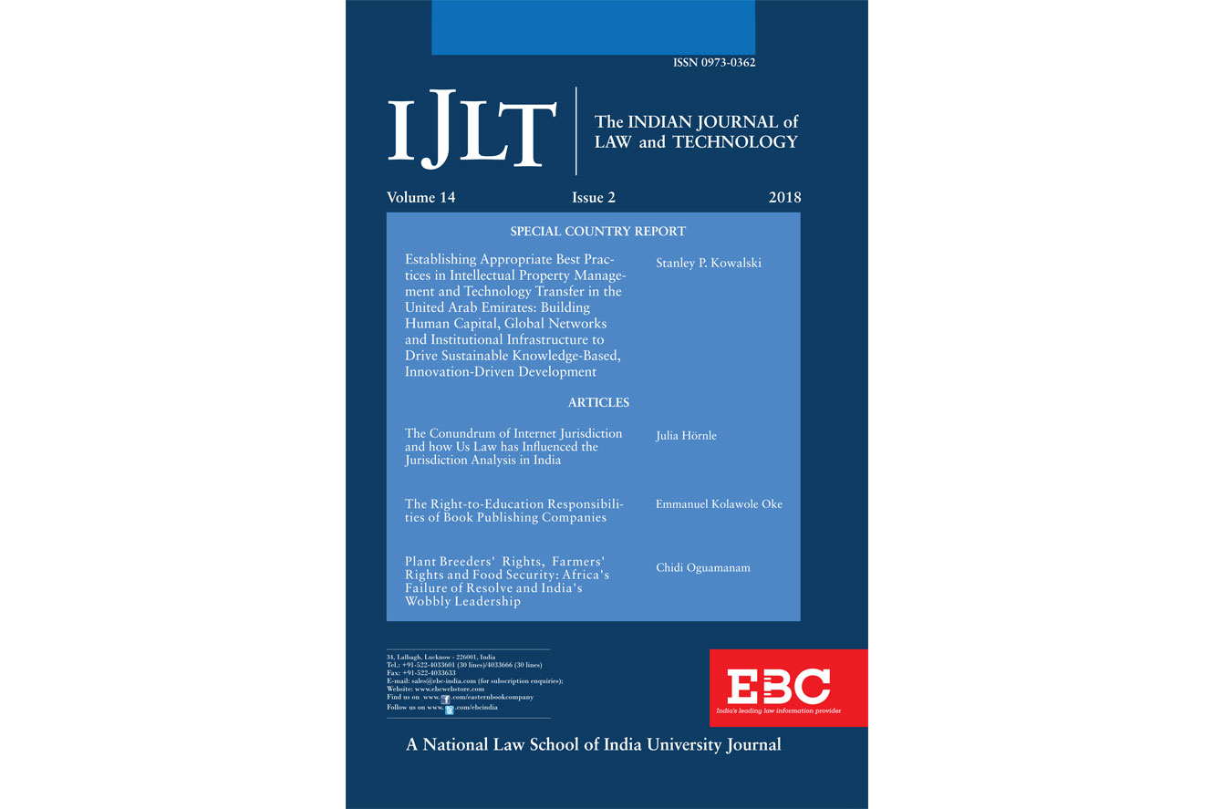 Latest issue of -- The Indian Journal of Law and Technology (IJLT) [Vol ...