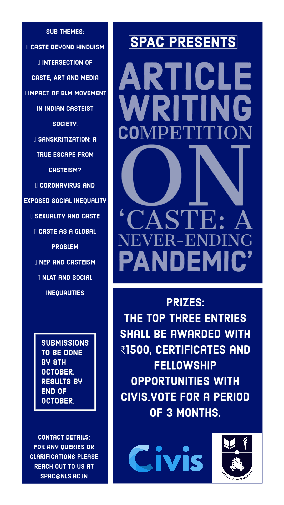 NLSIU SPAC | Article Writing Competition | SCC Times