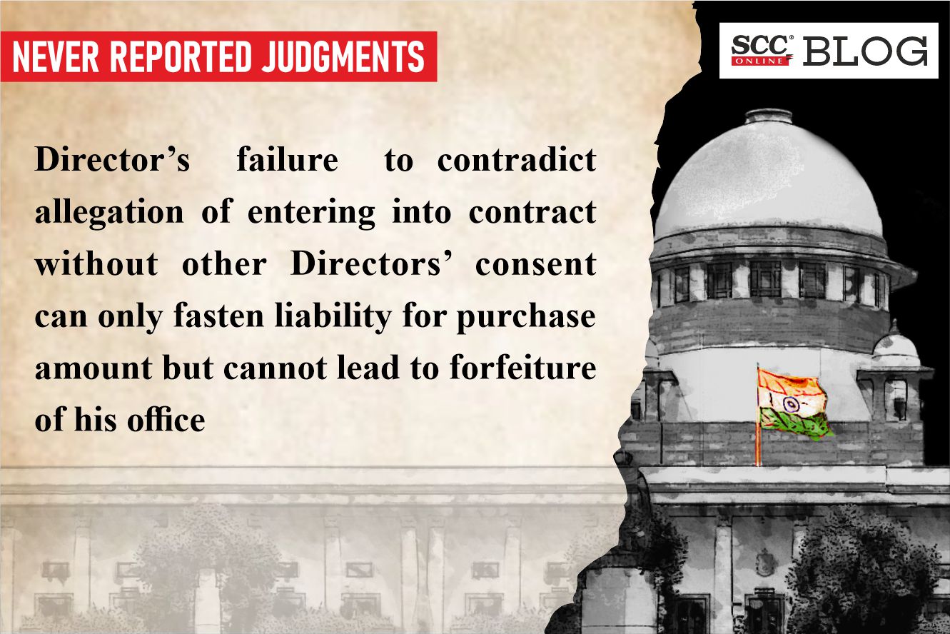 Liability Fail Failure of Director to contradict allegation of contract of purchase ...