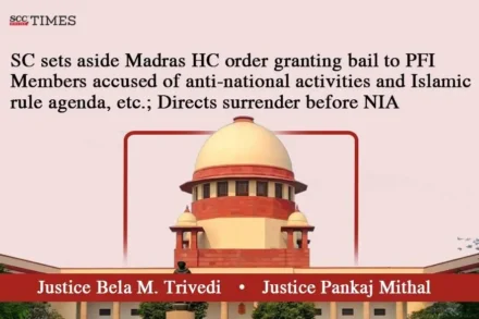 Bail to PFI Members set aside