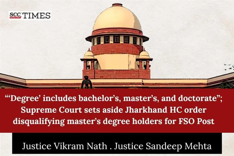 SC clarifies degree qualifications FSO post