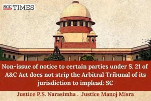 S. 21 A&C Act notice arbitral tribunal implead