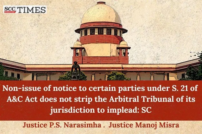 S. 21 A&C Act notice arbitral tribunal implead