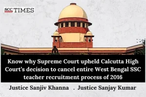 West Bengal SSC teacher recruitment scam