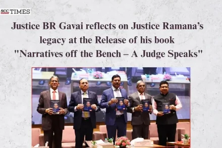 BR Gavai at NV Ramana book launch