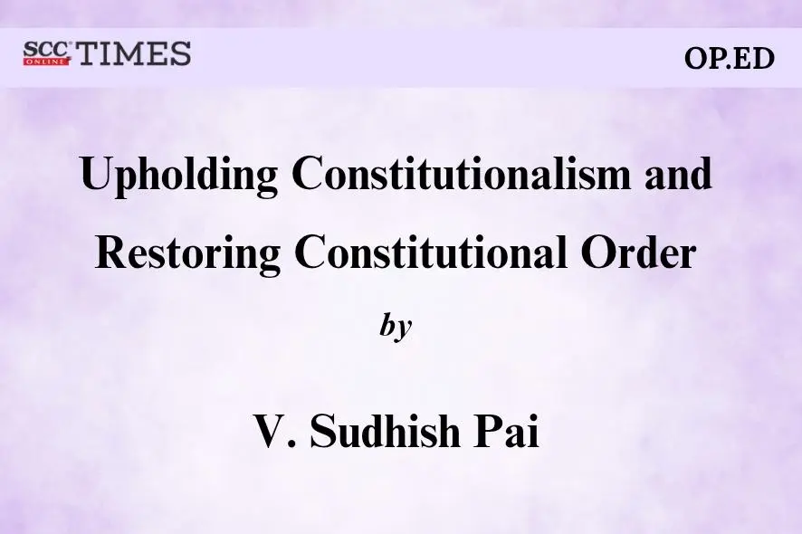 Upholding Constitutionalism