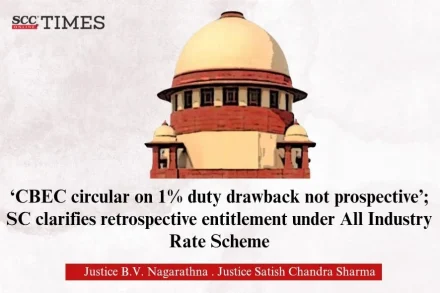 1% duty drawback CBEC circular