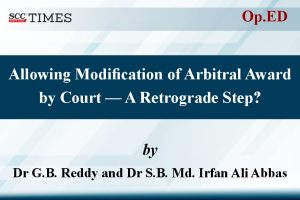 Modification of Arbitral Award