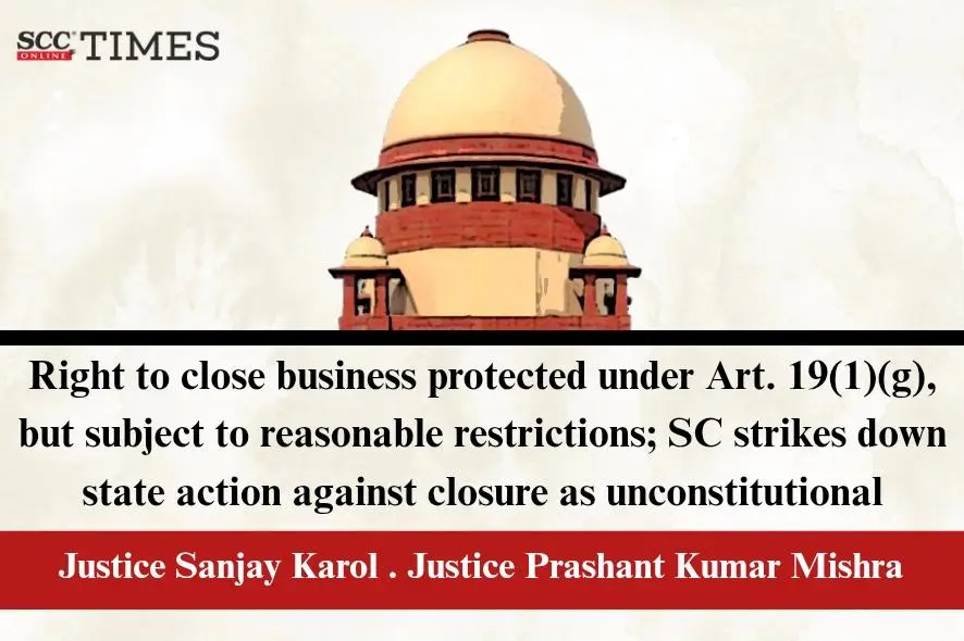 Right to close business