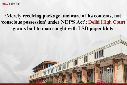 Receiving package not conscious possession NDPS