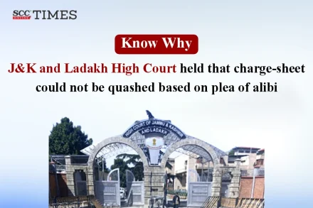 alibi not ground to quash charge sheet