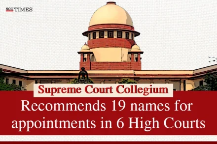 appointment of judges to 6 High Courts