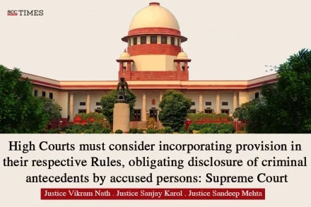 disclosure of criminal antecedents