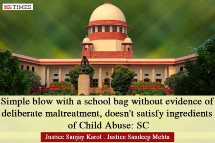 blow with school bag not Child Abuse