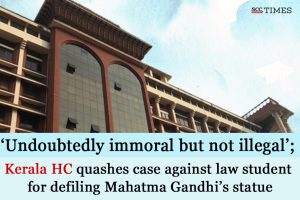 Disrespecting Mahatma Gandhi statue