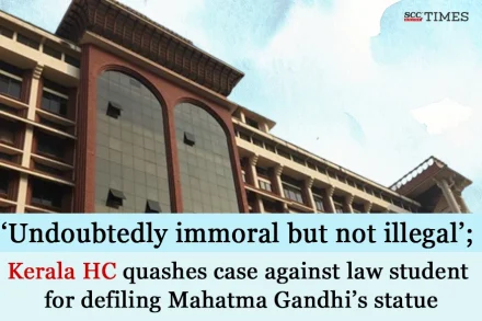 Disrespecting Mahatma Gandhi statue