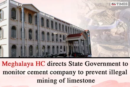 Illegal mining of limestone