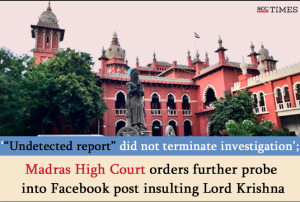 Lord Krishna insulting Facebook post
