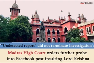 Lord Krishna insulting Facebook post