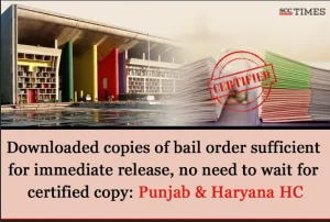 Online bail order sufficient for release