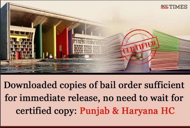 Online bail order sufficient for release