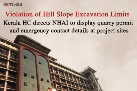 Violation of Hill Slope Excavation Limits