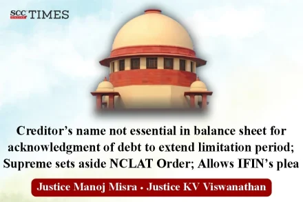 acknowledgment of debt in balance sheet