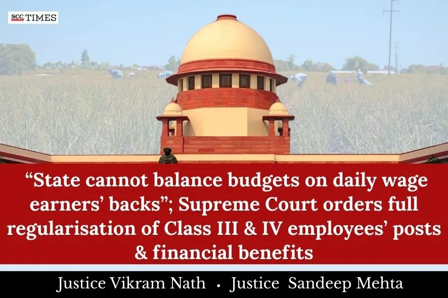 regularisation of Class III & IV employees