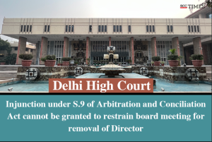 injunction under Arbitration act to restrain board meeting