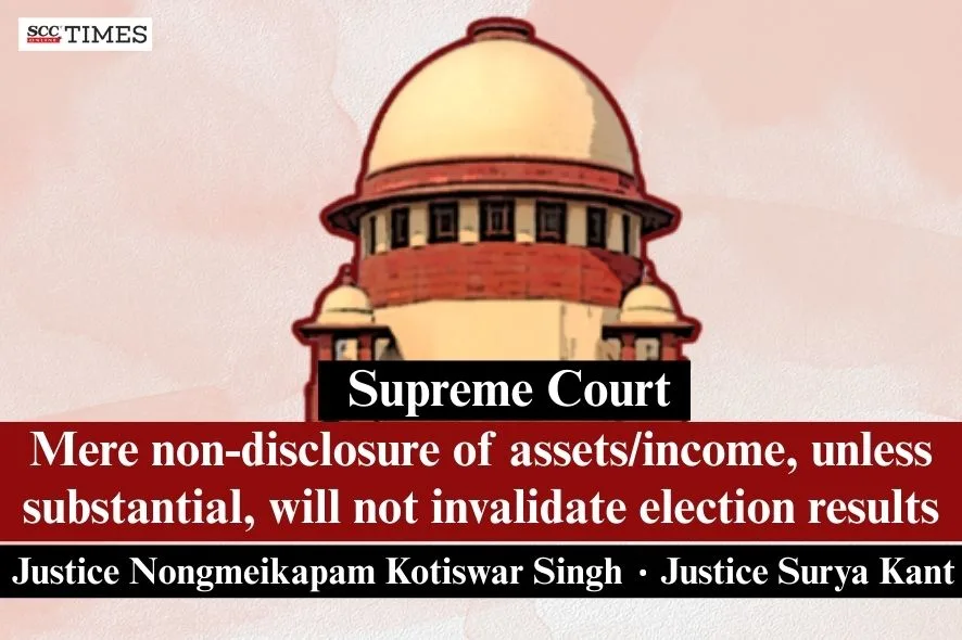 non-disclosure of assets in election