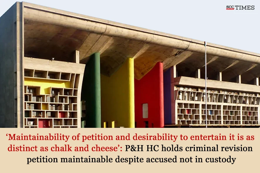 revision petition maintainable despite accused not in custody
