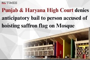 saffron flag on Mosque
