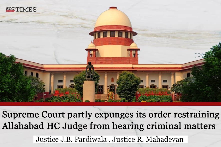 order against Allahabad HC Judge