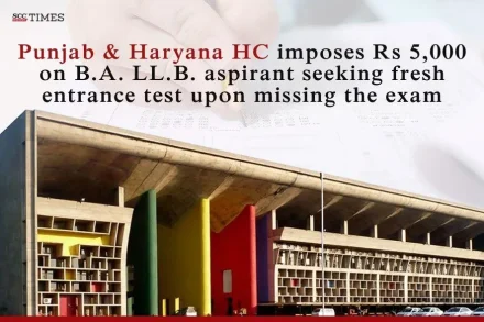 fine on aspirant seeking fresh law entrance test