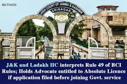 Advocate entitled to Absolute Licence