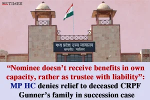 Nominee doesn't receive benefits in own capacity