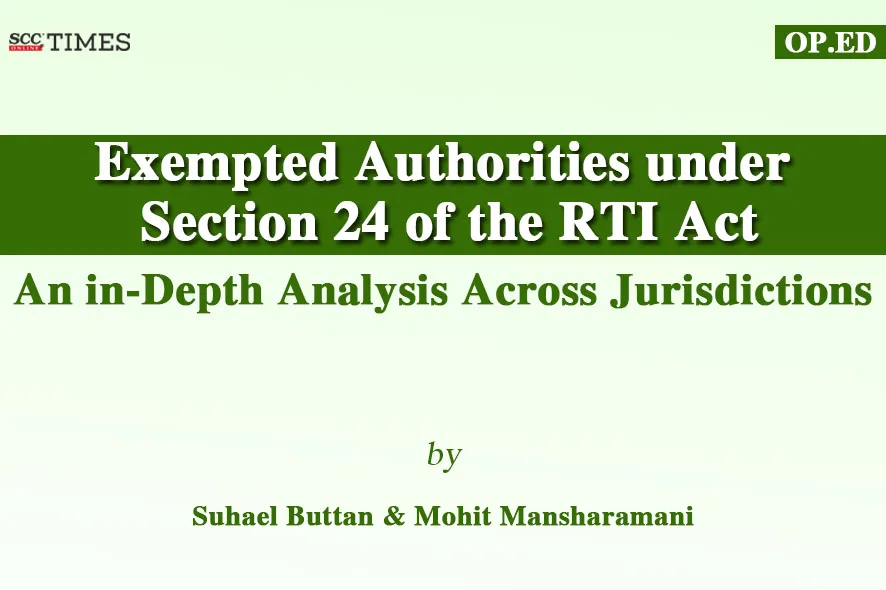 Exempted Authorities under RTI Act