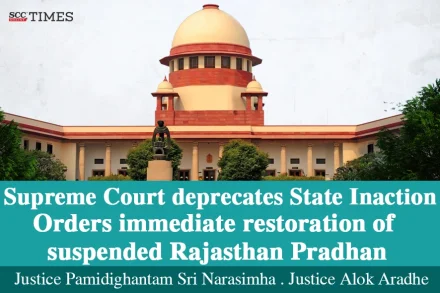 Reinstatement of Rajasthan Pradhan