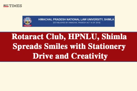 Rotaract Club HPNLU Shimla stationery drive