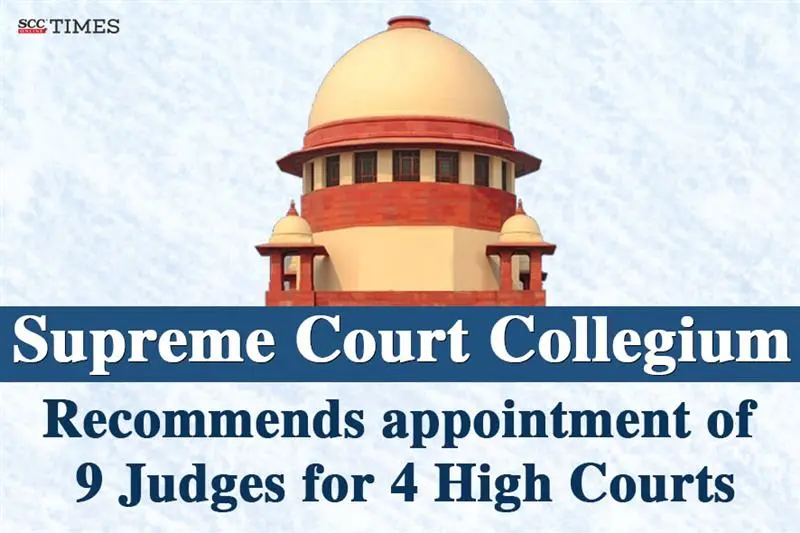 appointing 9 Judges in 4 HCs