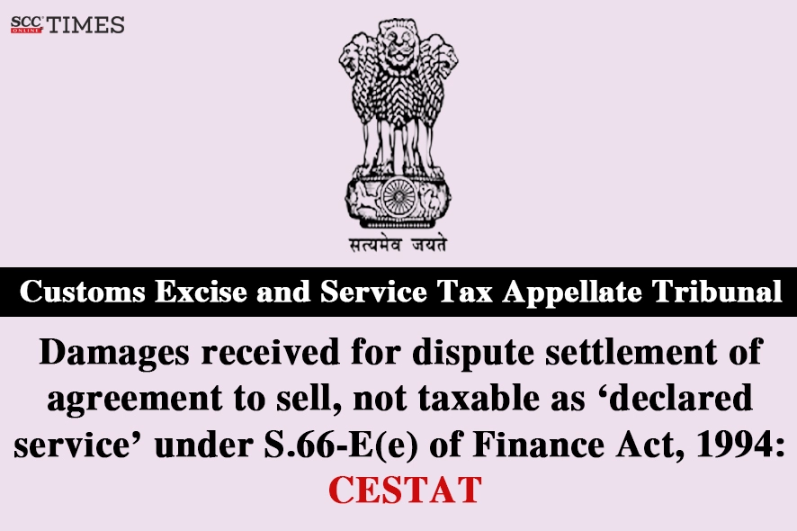 damages for dispute settlement not declared service