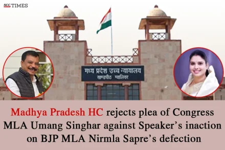 Congress MLA's plea against BJP MLA's defection