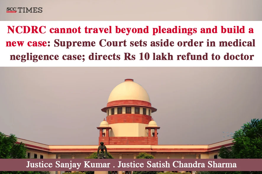 refund to doctor in medical negligence case