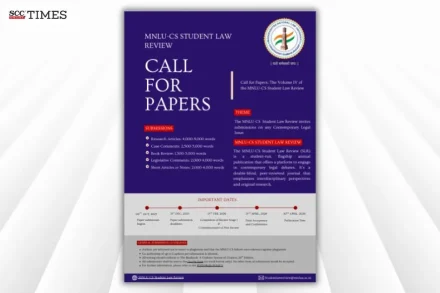 MNLU-CS Student Law Review Call for Papers