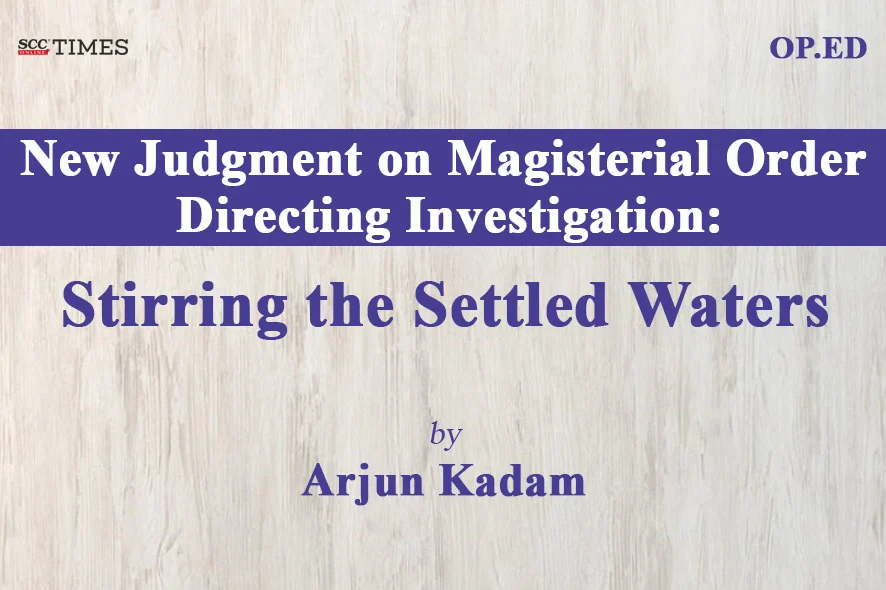 Magisterial Order under Section 156(3) CrPC