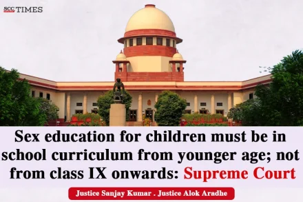 Sex education must be from younger age in schools