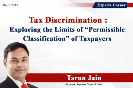 Tax Discrimination Permissible Classification of Taxpayers
