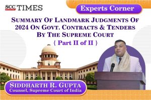 Judgments on Government Contracts and Tenders