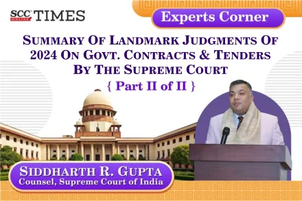 Judgments on Government Contracts and Tenders