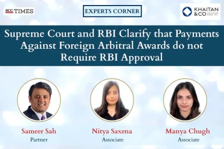 foreign arbitral awards RBI approval